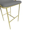 Ver imagem 5 de Kit 2 Banquetas Alta Bancada Base Ferro Dourada Jbv Móveis: Cinza