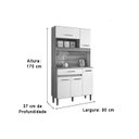 Ver imagem 5 de Kit de Cozinha 5 Portas Freijo/off White Cristal Magazin 90 Nicioli