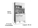 Ver imagem 5 de Kit de Cozinha 5 Portas Freijo/off White Cristal Magazin 90 Nicioli