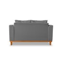 Ver imagem 5 de Sofá Namoradeira Viena 02 Lugares Com Almofadas Decorativa Suede Grafite - Madeira Prima Deccor