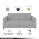 Ver imagem 5 de Sofá Living Decorativo Houston 2 Lugares 160cm Pés em Metal Veludo Cinza G33 - Gran Belo