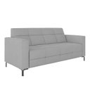 Ver imagem 1 de Sofá Living Decorativo Houston 2 Lugares 160cm Pés em Metal Veludo Cinza G33 - Gran Belo