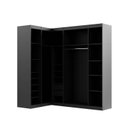 Ver mais imagens de Guarda Roupa Planejado de Canto 6 Portas 3 Peças Hera CabeCasa MadeiraOriginals Preto/Cromado