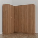 Ver imagem 2 de Guarda Roupa Modulado de Canto 6 Portas 3 Peças Hera CabeCasa MadeiraOriginals