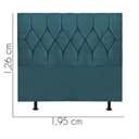 Ver imagem 3 de Cabeceira Estofada Istambul Capitonê 195cm King Size Box Quarto Suede Azul Turquesa - Gat Magazine