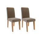 Ver imagem 1 de Kit 2 Cadeiras Sala Jantar Taís 2 Un Nature/Suede Joli - Cimol