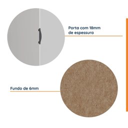 Guarda Roupa Modulado de Canto 6 Portas 3 Peças Hera Cabecasa Madeiramadeira - 5