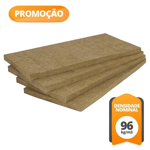 Painel Lã de Rocha Rockfibras Densidade 96kgs Esp. 50mm C/ 6 Peças