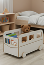 Ver imagem 1 de Baú Infantil Organizador em Mdf com Rodinhas | Porta Brinquedos e Livros | Design Combi