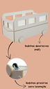 Ver imagem 4 de Baú Infantil Organizador em Mdf com Rodinhas | Porta Brinquedos e Livros | Design Combi