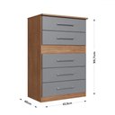 Ver imagem 3 de Cômoda Safira 5 Gavetas Freijo/cinza - Irm Móveis