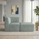 Ver imagem 3 de Sofá Modular Boucle Canto + Chaise Espuma Premium para Sala Embalado a Vácuo 1.54m - Cinza