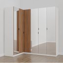 Ver imagem 2 de Guarda Roupa Modulado de Canto com Espelho 6 Portas 3 Peças Hera CabeCasa MadeiraOriginals