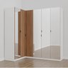Guarda Roupa Modulado de Canto com Espelho 6 Portas 3 Peças Hera CabeCasa MadeiraOriginals - 2