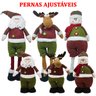Trio Natal Papai Noel Rena Boneco Neve Perna Ajustável - 1