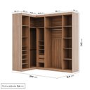 Ver imagem 3 de Guarda Roupa Modulado de Canto com Espelho 6 Portas 3 Peças Hera CabeCasa MadeiraOriginals