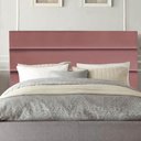 Ver imagem 1 de Cabeceira Estofada Argentina 140cm Casal para Cama Colchão Box Quarto Suede Rose Gold - Aurora Line