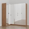 Guarda Roupa Modulado de Canto com Espelho 6 Portas 3 Peças Hera CabeCasa MadeiraOriginals - 2