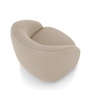 Ver imagem 7 de Kit 2 Poltronas Decorativas Jenny Base Giratória em Metal Preto Veludo Bege G45 - Gran Belo