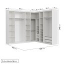 Ver imagem 3 de Guarda Roupa Planejado de Canto com Espelho 9 Portas 4 Peças Hera CabeCasa MadeiraOriginals