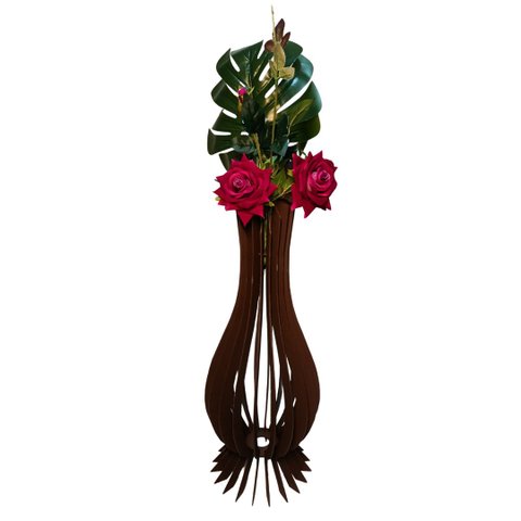 Vaso de Chão Decorativo Grande Ana Maria Mdf:preto/90x28cm
