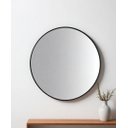Ver imagem 4 de Espelho Grande Redondo Moldura Metal Decorativo 80x80cm Luxo