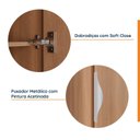 Ver imagem 4 de Guarda-Roupa Modulado Solteiro com Mesa de Cabeceira 7 Portas 3 Peças Hera CabeCasa MadeiraOriginals