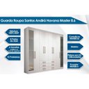 Ver imagem 2 de Guarda Roupa Casal 8 Portas e 6 Gavetas c/ Espelho e Pés Master 8.6 Jatoba - Santos Andirá