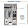 Guarda-Roupa Modulado Solteiro com Mesa de Cabeceira 7 Portas 3 Peças Hera CabeCasa MadeiraOriginals - 10
