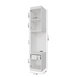 Guarda Roupa Modulado de Canto 6 Portas 3 Peças Hera CabeCasa MadeiraMadeira - 12
