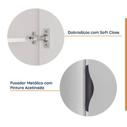 Guarda Roupa Modulado de Canto 6 Portas 3 Peças Hera CabeCasa MadeiraMadeira - 4