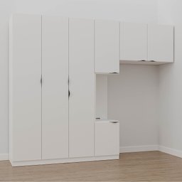 Guarda Roupa Modulado de Canto 6 Portas 3 Peças Hera CabeCasa MadeiraMadeira - 2