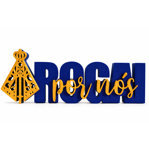 Decoração Nossa Senhora Aparecida Rogai por Nós:Azul