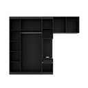 Ver mais imagens de Guarda-Roupa Modulado Solteiro com Mesa de Cabeceira 7 Portas 3 Peças Hera CabeCasa MadeiraOriginals