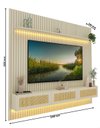 Ver imagem 5 de Conjunto Módulo Home Painel Ripado Nicho Suspenso Palina 230 Cor:Offwhite/Offwhite