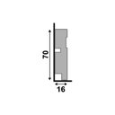 Ver imagem 2 de Rodape Poliest 07cm Frisado Cinza Titanium 456 Santa Luzia: Cinza Titanium