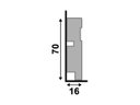 Ver imagem 2 de Rodape Poliest 07cm Frisado Cinza Titanium 456 Santa Luzia: Cinza Titanium