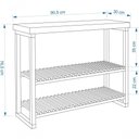 Ver imagem 4 de Estante Aparador Buffet Gold com 2 Prateleiras Luxo Off White