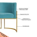 Ver imagem 5 de Kit 2 Poltronas Decorativa Sala de Estar Luana Base Gold Veludo Azul Turquesa - Montanaris Decor Md