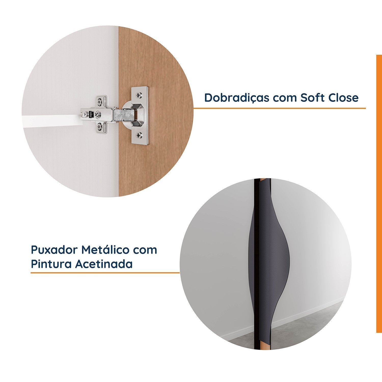 Guarda-Roupa Modulado Solteiro 7 Portas com Espelho e Mesa de Cabeceira Hera CabeCasa MadeiraMadeira - 4