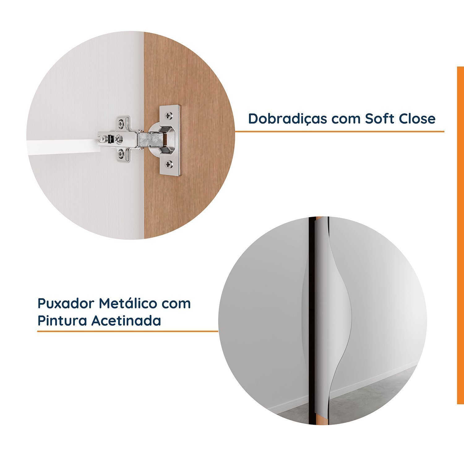 Guarda-Roupa Modulado Solteiro 7 Portas com Espelho e Mesa de Cabeceira Hera CabeCasa MadeiraMadeira - 4