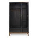 Ver imagem 3 de Guarda Roupa Solteiro Madeira Maciça Rústico 3 Portas 2 Gavetas Preto - Apaixone & Decore