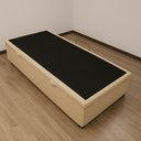 Ver imagem 5 de Cama Box Solteiro Suede com Baú Bege – Blindada, Reforçada e com Pistão a Gás – So1clique