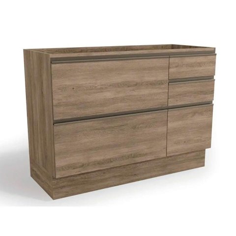 Gabinete de Cozinha Modulado Maxxi G746 1 Porta e 4 Gavetas P/ Pia Nogal - Kappesberg