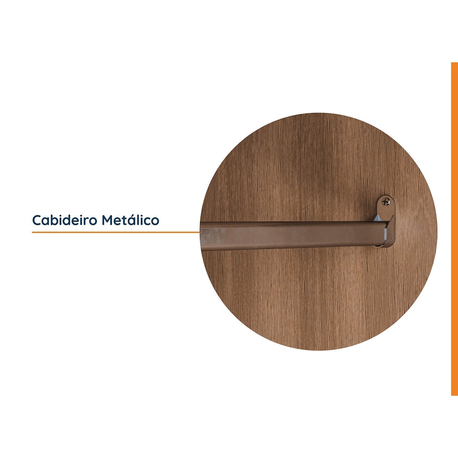 Guarda-Roupa Modulado Solteiro 7 Portas com Espelho e Mesa de Cabeceira Hera CabeCasa MadeiraMadeira - 6