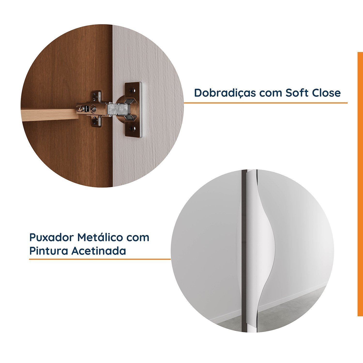 Guarda-Roupa Modulado Solteiro 7 Portas com Espelho e Mesa de Cabeceira Hera CabeCasa MadeiraMadeira - 4