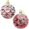 Kit 24 Bolas Árvore de Natal Decoração Maleta Vermelha 55mm - 4