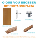 Ver imagem 2 de Porta Imbuia 80 Completa Fechadura, Dobradiça, Caixilho e Vistas