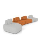 Ver imagem 2 de Sofá 4 Lugares Orgânico com Chaise e 3 Módulos Berlim bouclê Cz K01 - D’Rossi