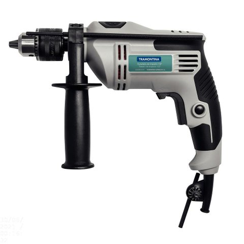 Furadeira de Impacto 500 W 1/2" 127 V com Empunhadura Auxiliar Velocidade Variável e Sist